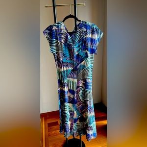 Komarov Charmeuse Blue Purple Dress